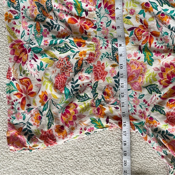 Old Navy Multicolor Cottagecore Floral Women's Blouse M Tall - Picture 7 of 8